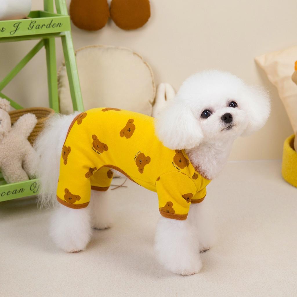 Cotton comfortable pet clothing puppy dog clothes four-legged pajamas spring and summer thin autumn and winter clothing