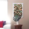 Colorful Solid Wood Bevel Mosaic Three-dimensional Background Wall Decoration Hotel Lobby Restaurant Interior Hanging Pictures