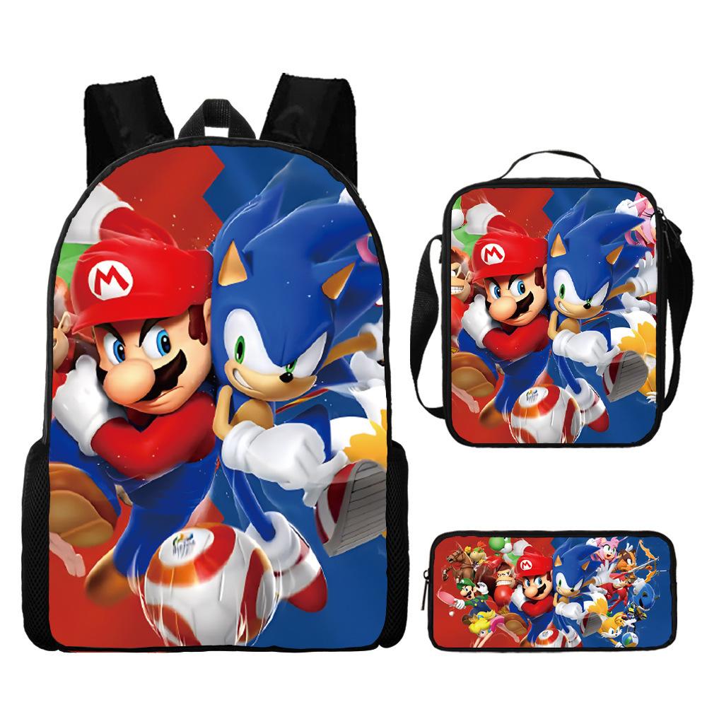 Mario Mario School Bag Children'S Backpack Cartoon Satchel