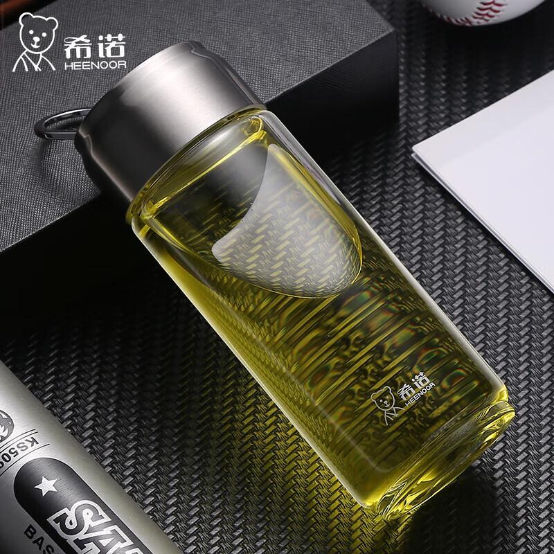 Xino XN-6036 Portable Heat-Resistant Single-Layer Glass Water Bottle