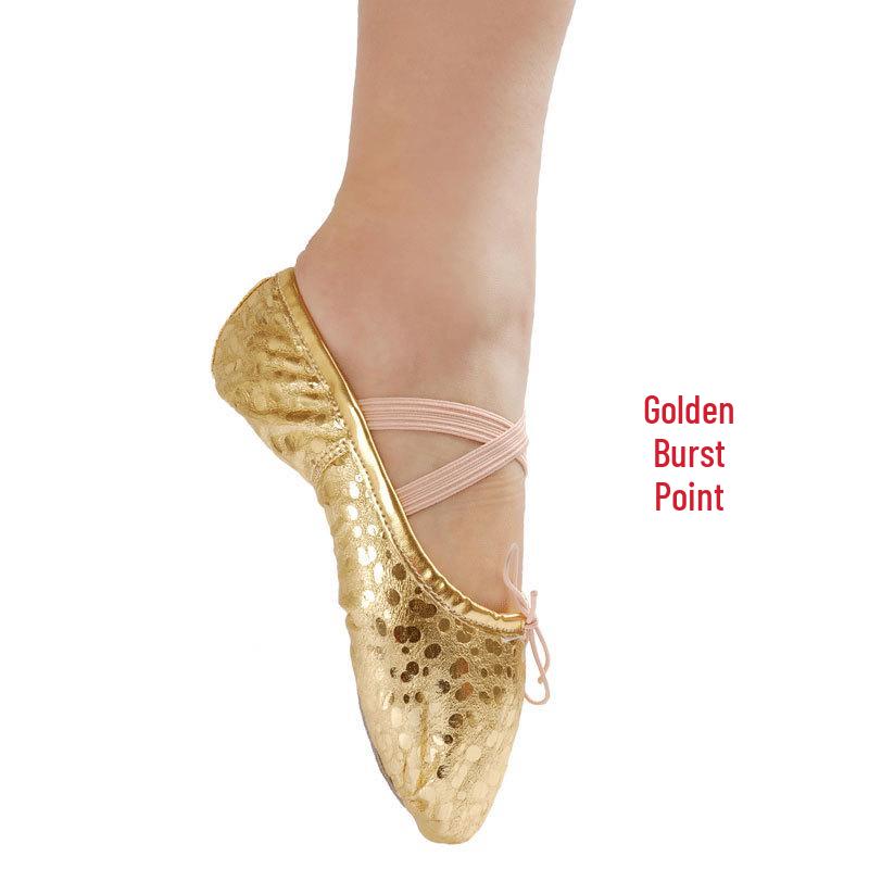 Gold Girls' Ballet & Dance Shoes with Soft Sole