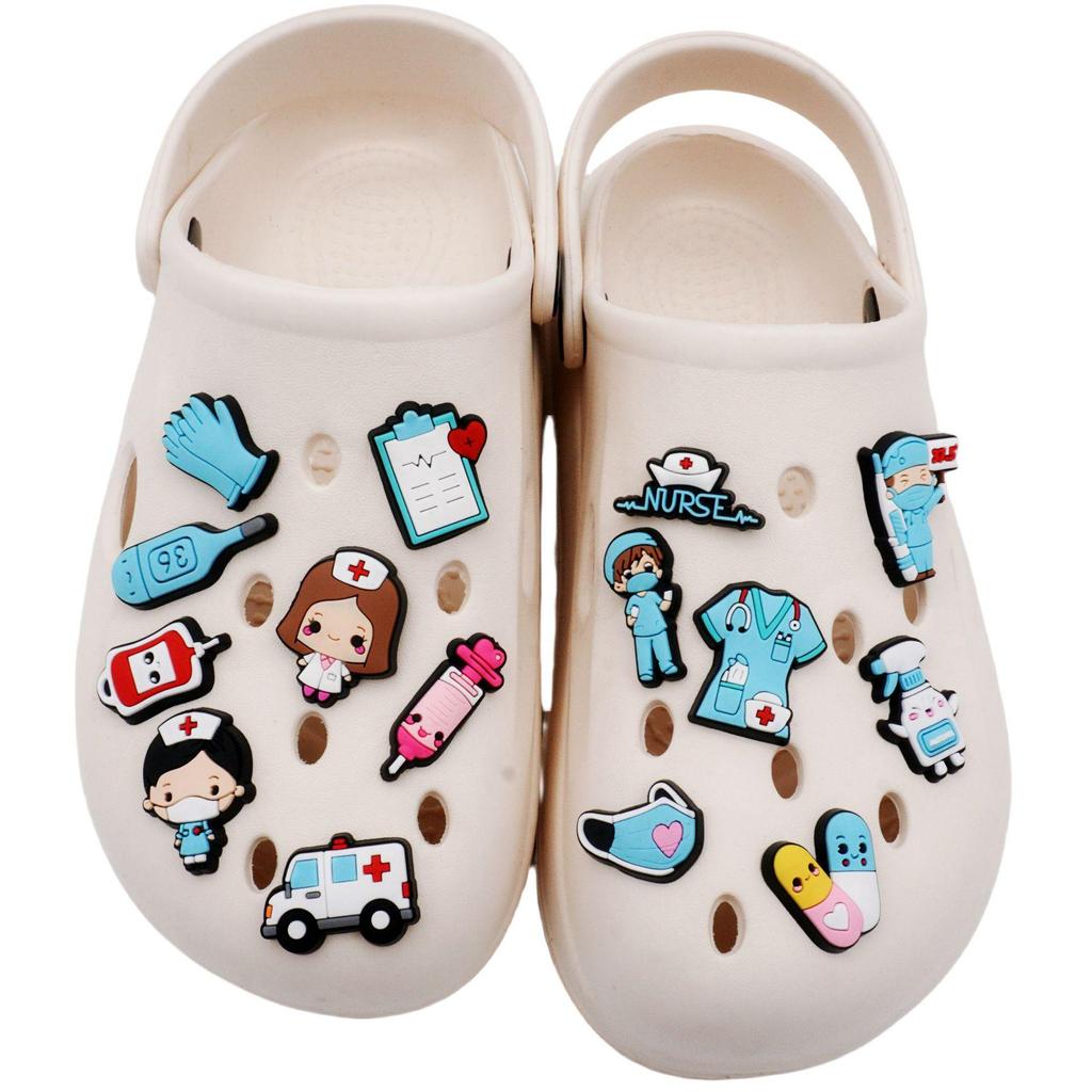 Cross-border Medical Clog Shoe Buckles: Nurse's Day Garden Decorations