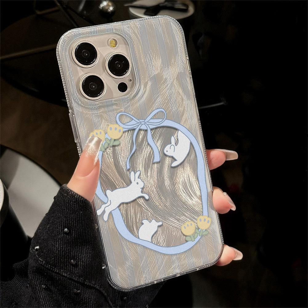 Feather Luster Phone Case for Samsung A53 A14 A33 A12 A32 S24 S23 Plus S20 S21 FE for iPhone 17 15 16 13 Pro 17 16 Pro Max Butterfly Bow Phone Case