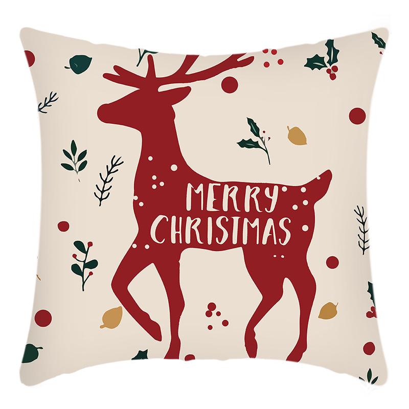 Neuer Weihnachts-Kissenbezug Weihnachtsbaum Schneemann Druck Elch Heimdekoration Feiertags-Kissenbezug