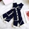 Japanese Harajuku Stretchy Knitted Leg Warmers with Star Pattern for Women Drawstring Ruffle Flared Boot Cuffs Covers