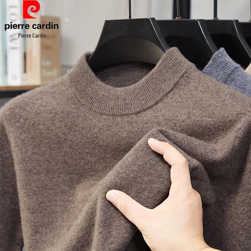 Pierre Cardin Men's 100% Pure Wool Crew Neck Pullover Sweater