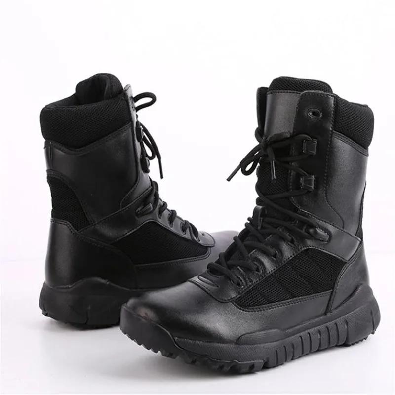 Fashion Army Boots Men Military Boots Spring Summer Army Boots Tactical Black Brown Men Casual Shoes Solid Anti-Slip Male Casual Sneaker