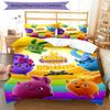 3pcs Custom Name Sunny Bunnies Bedding Set Duvet Cover Closure Includes 1 Duvet Cover & 2 Pillowcases, Soft and Comfortable for All Seasons.