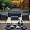 High Quality Outdoor Furniture Covers Set of 4 - Durable Design Fits 1 Sofa, 2 Chairs and 1 Coffee Table Cover, Set of 4