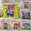 Cartoon Dr S-Slump Arale Cushion Cover Silky Short Plush Sofa Pillow Cover Hidden Zipper Soft Dustproof Case for Home Decor