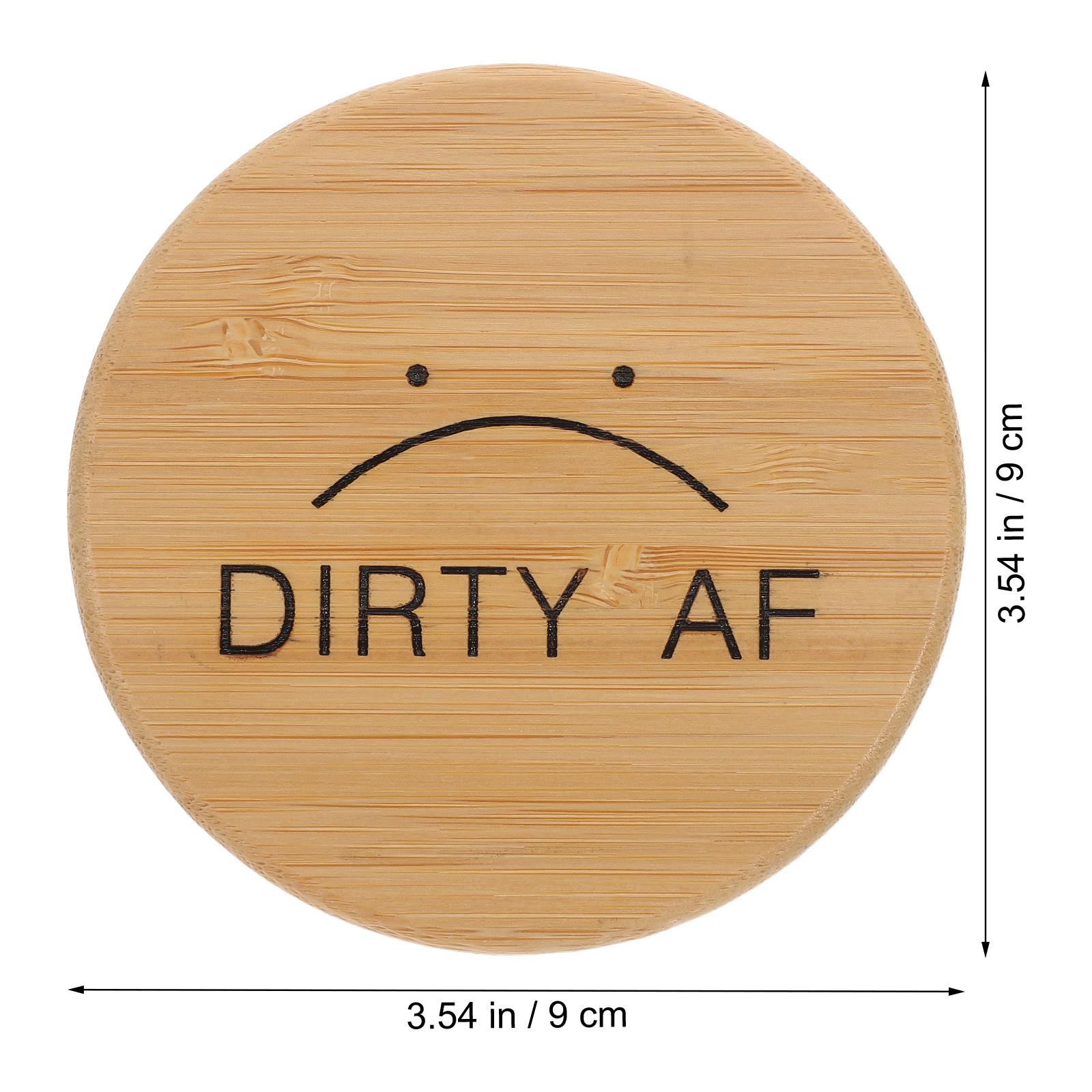 

Dishwasher Clean Dirty Magnet Sign Double Sided Bamboo Design Heavy Duty Magnet for Metal Surfaces Home Hotel Kitchen Laundry светло-коричневого