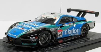 Ebro Wood One Clarion Z Late Model Super GT500 2007 Finished Model 1/43 Blue/Green