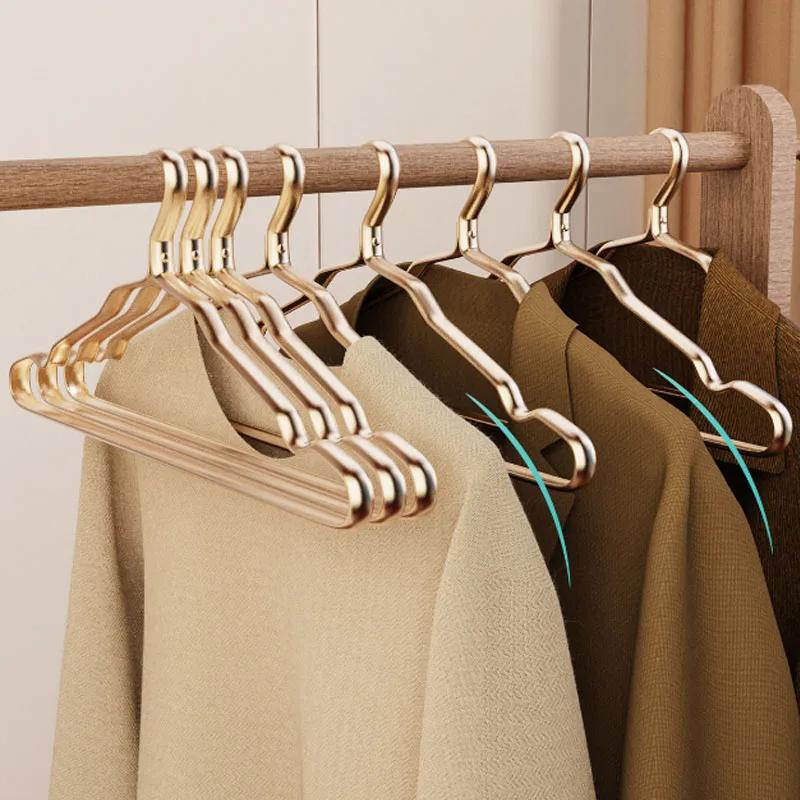 10/5pcs Smooth durable metal shirt dress hanger, lightweight and sturdy metal rack for jacket pants casual pants