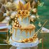 53 Stück Blumendeko für Kuchen Goldkugeln Dekorationen Boho Deko Schmetterling Geburtstag Hochzeit Babyparty Party Dekoration