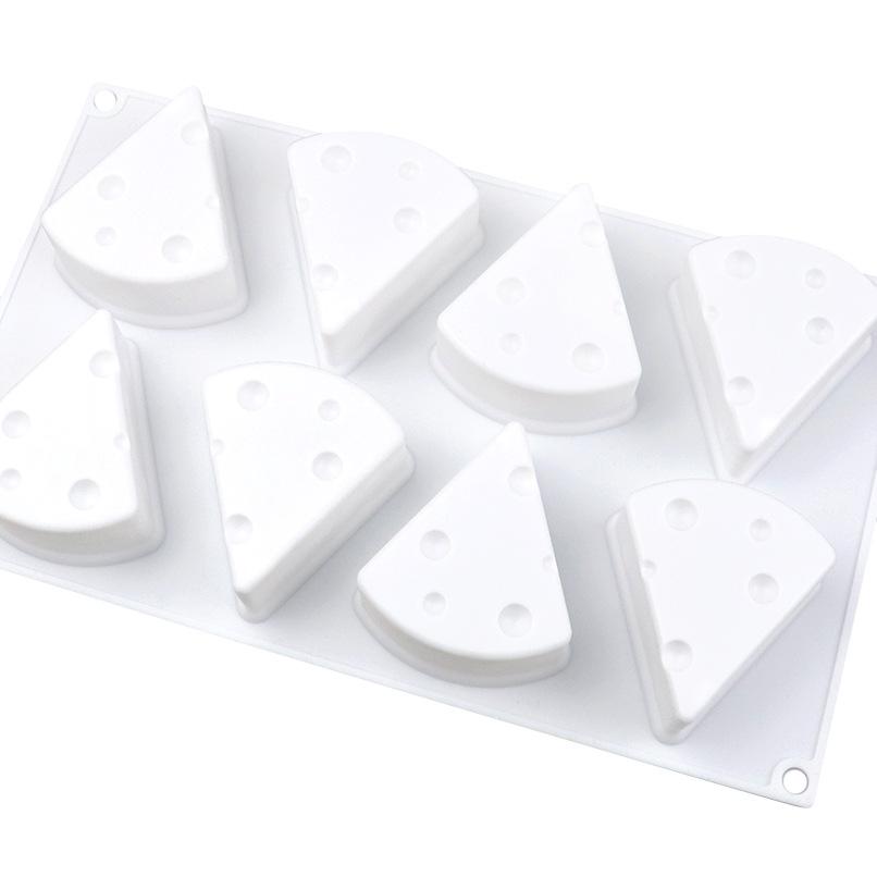 8-hole Food Grade Silicone Cheese Silicone Mousse Cake Mold Dessert Pudding Mold Cake Decorating Tools Spot Wholesale