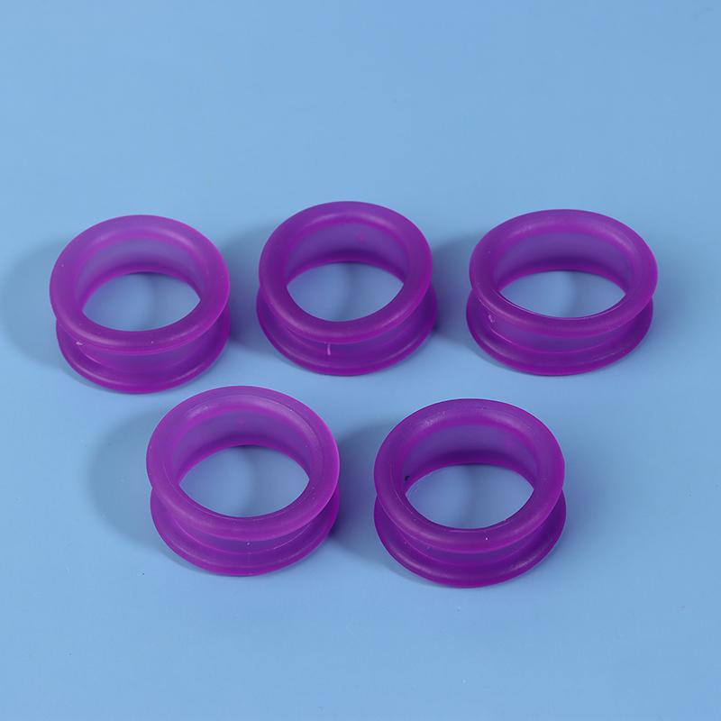 5Pcs Barber Hair Shears Grooming Scissor Protector Cutting Curved Thinning Shears Finger Ring Grip Inserts Ring For Salon Barber