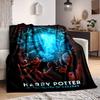 1pc Harry Potter Flannel Throw Blanket - HD Printed Lightweight Soft Warm All-Season Blanket for Sofa, Bed, Travel, Camping 109