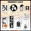 Ghost Tiered Tray Decor Wooden Cute Spooky Desktop Decoration for Festival Kitchen Black and White