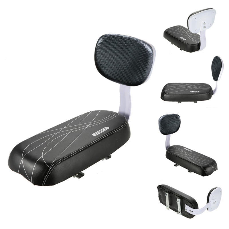 Comfortable Kids Bicycle Rear Seat with Backrest Children Self-driving soft cushion Passenger Seat Cushion