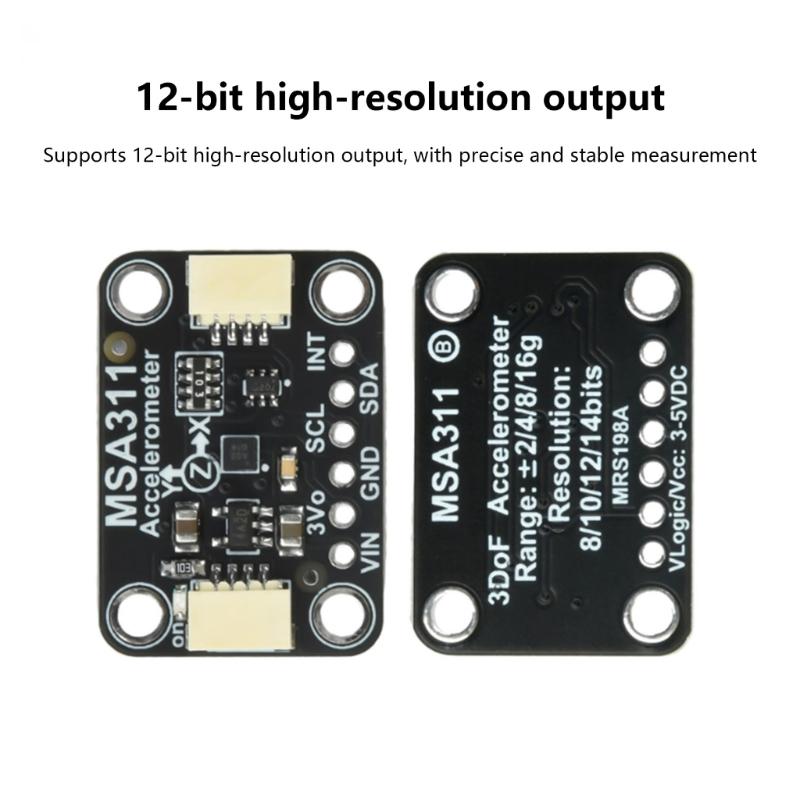 MSA311 Triaxial Accelerometer Module Low Power Consumption Supporting Gesture Recognition Tap Easy Integrate Module