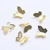 14K Gold Plated Colorfast 3D Butterfly Pendant Earrings for DIY Jewelry Making