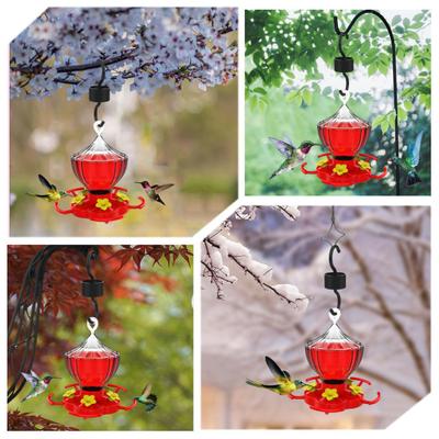 Yousheng 16 Oz Hummingbird Feeder Outdoor Hanging Hummingbird Feeder with 5 Flower Feeding Ports And Perch for Outside Garden Decor
