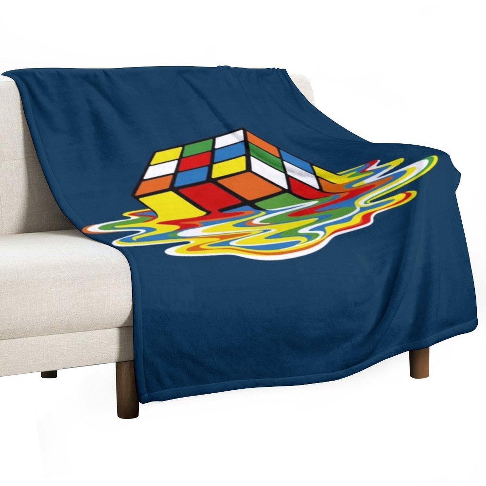 

Melting cube Sheldon TBBT Throw Blanket Comforter Fashion Sofas Soft Plaid Luxury St Blankets 30x40in