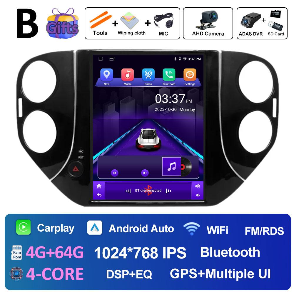 Sistem Inteligent Pentru Volkswagen Tiguan 1 NF 2007 2008 2009 2010 2011 - 2016 Android Auto Wireless Carplay Ventilator de Răcire Fără 2 din