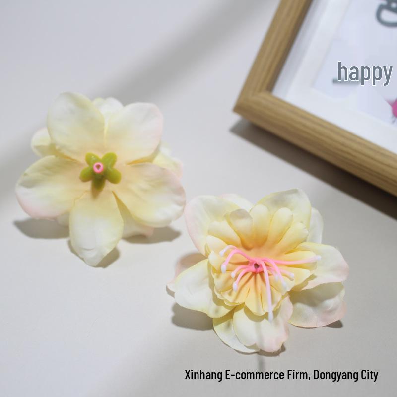 Silk Jasmine Flower Heads for Headdress, Cake & Photography Decorations, DIY Hairpin Craft