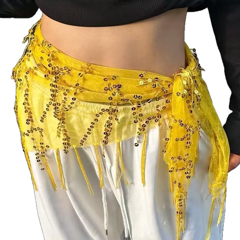 Trendy Sequin Tassel Hip Scarf: Versatile Jazz & Street Dance Accessory