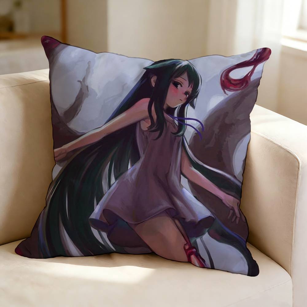 Visual Novel SSaya No UUta Cute SSaya Pillow Case Square DoubleSided Sofa Cushion Cover Bedroom Bedside Pillow