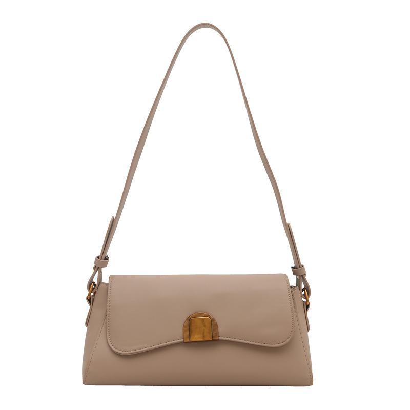 French Texture Locking Small Square Bag New Fashion Large Capacity Bag Shoulder Bag Trendy Underarm Bag Women's Bag