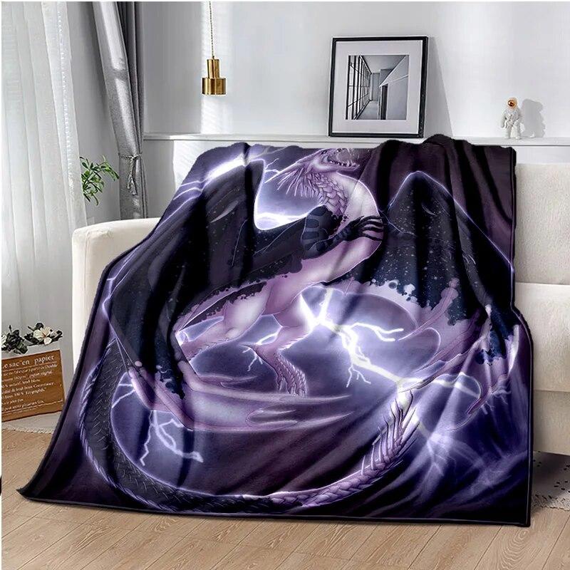 3D Printing Dragon Pattern Blanket Sheet Sofa Cover Office Hiking Watch TV Warm Blanket Picnic Blanket Bedroom Blanket