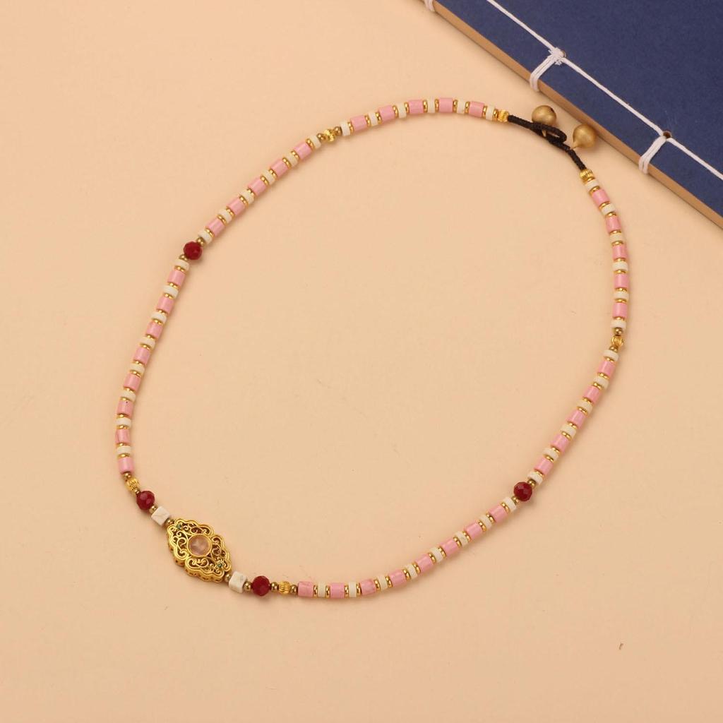 Handmade Nepal Ethnic Woven Clavicle Chain - Women’s Vintage Style Sweater Necklace, Versatile Design