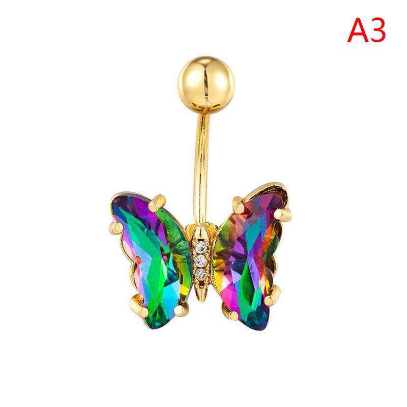

Красочные бабочки пирсинг пупка кольца женщина украшения для тела