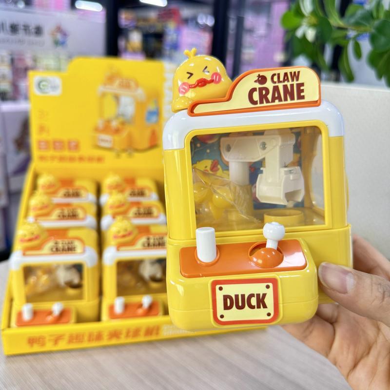 1 Set Enten-Cartoon Greifballspiel für Kleinkinder Kinder Mini Krallenautomat Spielzeug Lustiger Süßigkeiten-Krallenkran mit einfacher Steuerung
