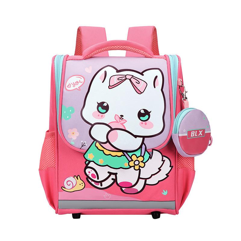 Playful And Stylish Childrens School Backpack Featuring Adorable Cartoon Design красный