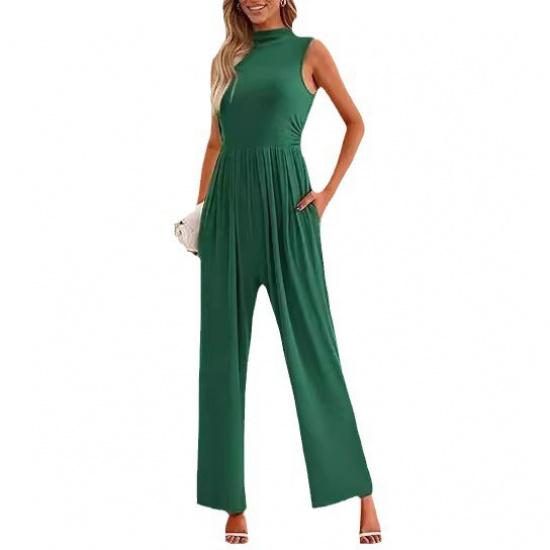 New Fashionable And Elegant Casual High Waisted Printed Wide Leg Jumpsuit For Women'S Summer Formal Attire