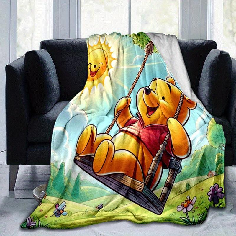 1pc Winnie The Pooh Printing Blanket - Soft, All-Season Throw for Office Blanket, | Personalized Gift with Adorable Cartoon Design