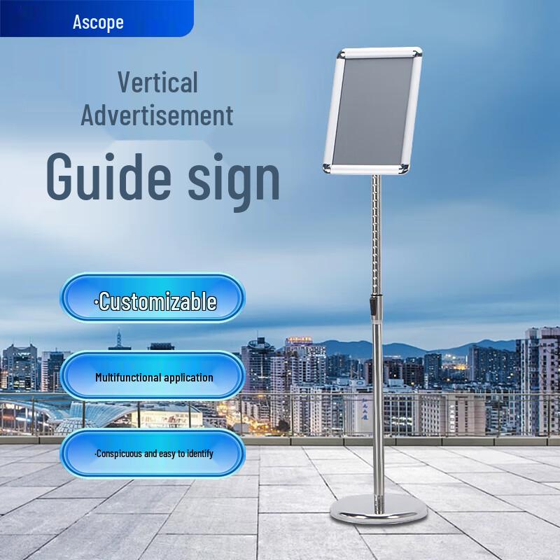 Vertical A4 Stainless Steel Display Sign Holder