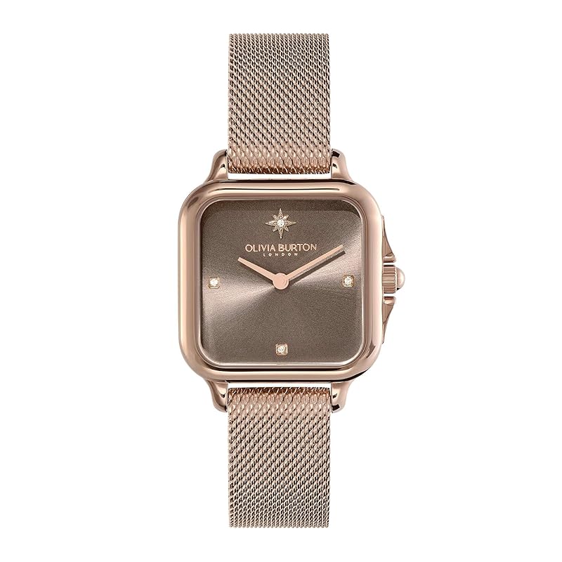 

Authorized distributor [OLIVIA BURTON] olivia burton clock watch ladies 24000088 classic 28mm grosvenor mushroom & carnation gold mesh watch
