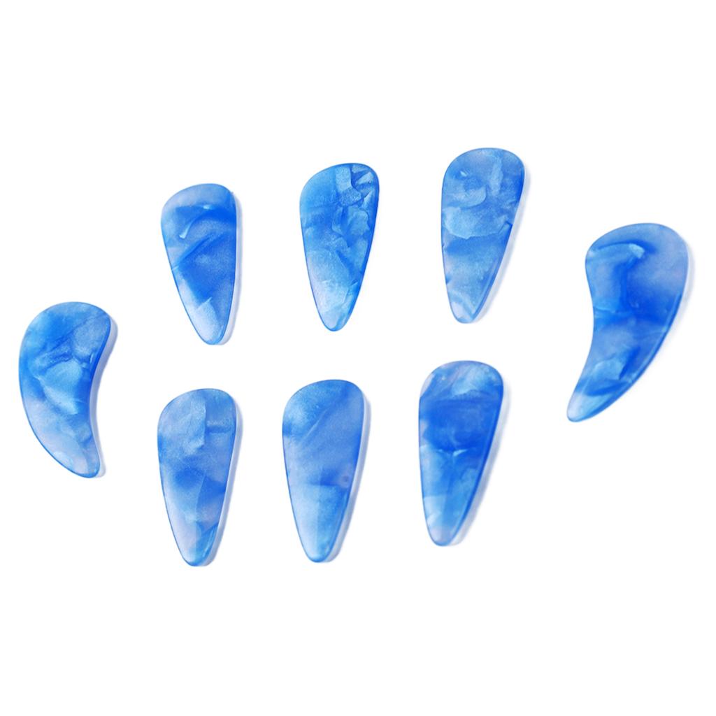 8Pcs Finger Picks Silicone Delicate Smoothly Appearance Elastic Professional Nail Covers