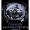 WINNER Men's Fashion Casual Hollow Out Mechanical Movement Waterproof Automatic Mechanical Watch