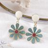 French White Petal Flower Clip On Earrings Simple Elegant Non Pierced Ear Clips For Women And Girls