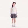 Girls' Academy Style Plaid Patchwork Knit Cardigan