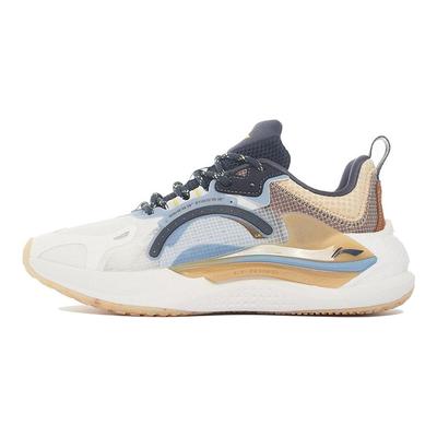 Li Ning Starfire 3 Lightweight High Resilience Trendy Breathable Casual Shoes Men Sneakers White Khaki AGLS061-1