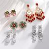 Barocke Strass-Lupinen-Wassertropfen-Quasten-Ohrringe Elegante Mehrfarbige Hänge-Tropfenohrringe Für Damen Party-Schmuck