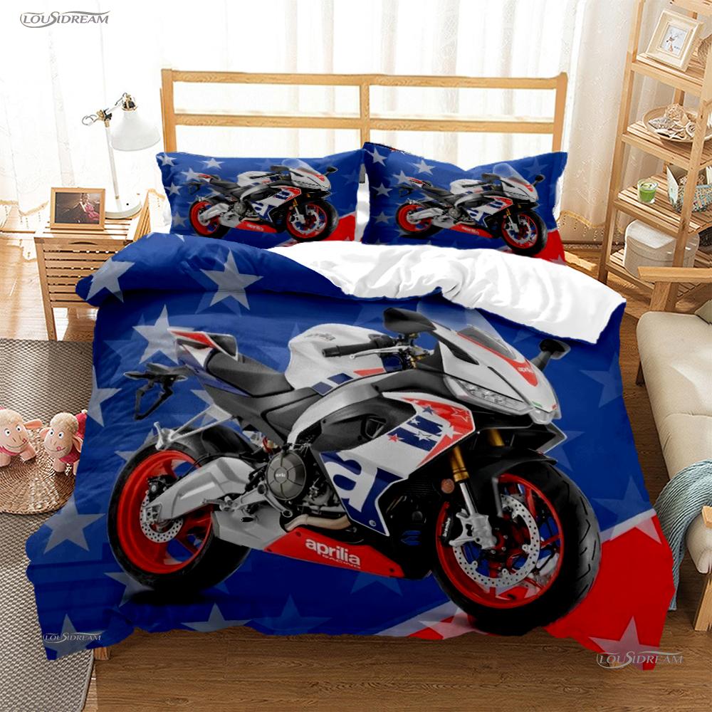 

A-Aprilia Moto Racing All Season Duvet Cover Comforter Bedding Sets Soft Quilt Cover And Pillowcases Single/Double/Queen/King US Queen(228*228cm)3pcs