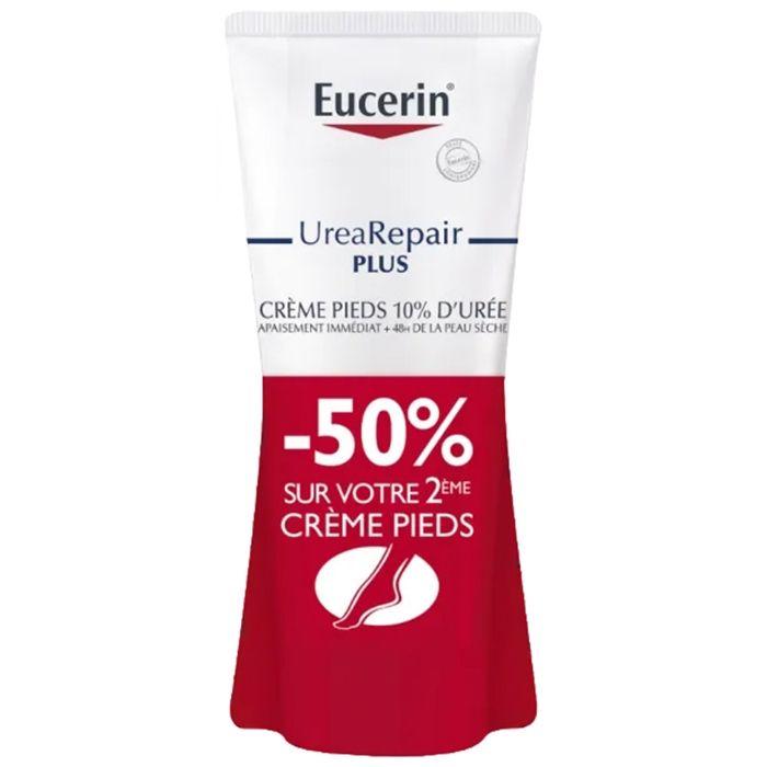 Crème Pieds - Eucerin - Urea Repair Plus - 10% Urée - Lot de 2 x 100ml - Peaux Très Sèches