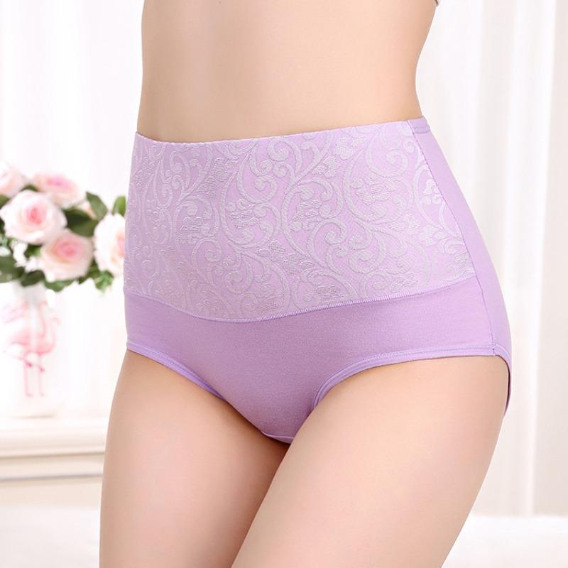 

Morning Beauty High Waist Panties, Women s Panties Cotton, Pure Cotton Women s Panties Large Size Belly Panties L світло-фіолетового кольору